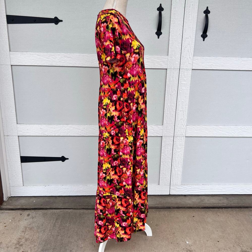 Saint + Sofia Floral Maxi Dress L Greenwich Bright Bold NWT - Picture 4 of 10